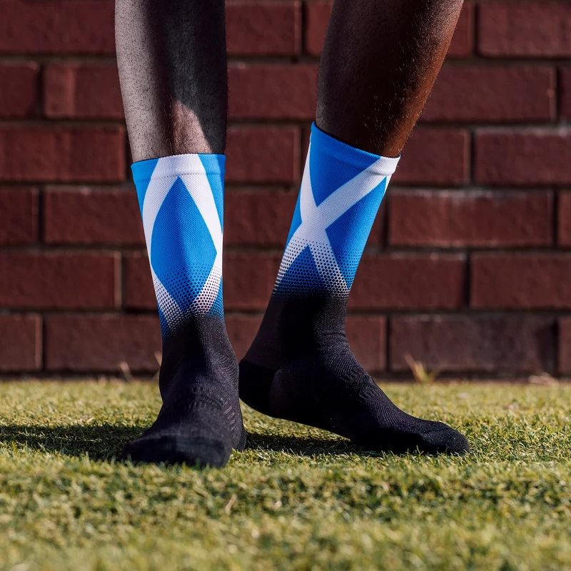 Sox Footwear Scotland Flag Black Premium Crew Socks