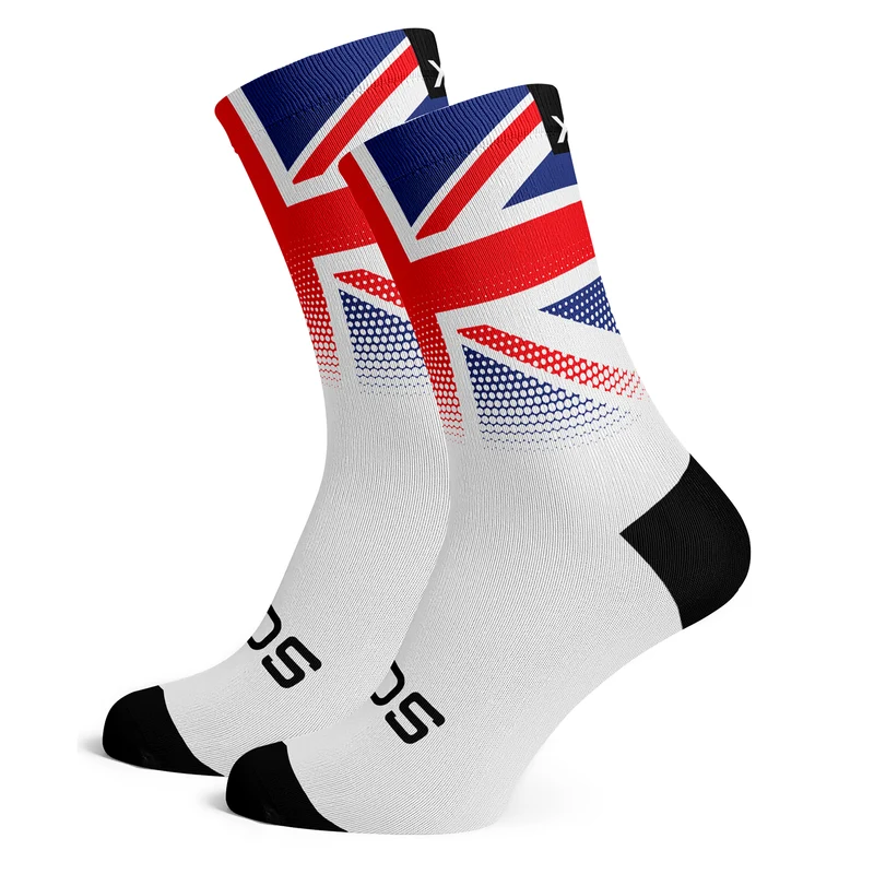 Sox Footwear United Kingdom Flag White Premium Crew Socks