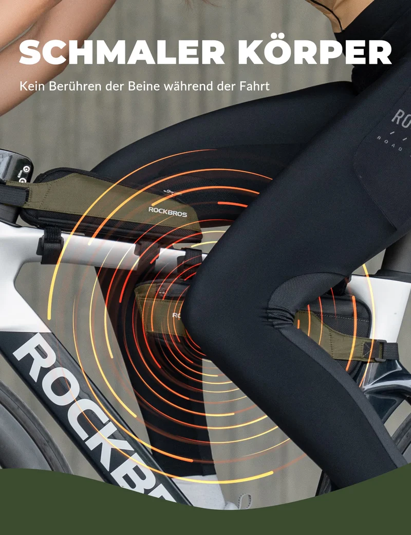 Fahrradtasche Reflektierende Oberrohrtasche Dunkelgrün 0.65L