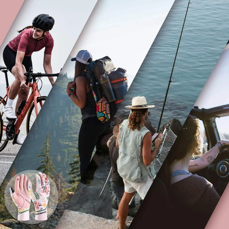 ROCKBROS Fahrradhandschuhe Damen Winddicht Handschuhe Touchscreen Atmungsaktiv