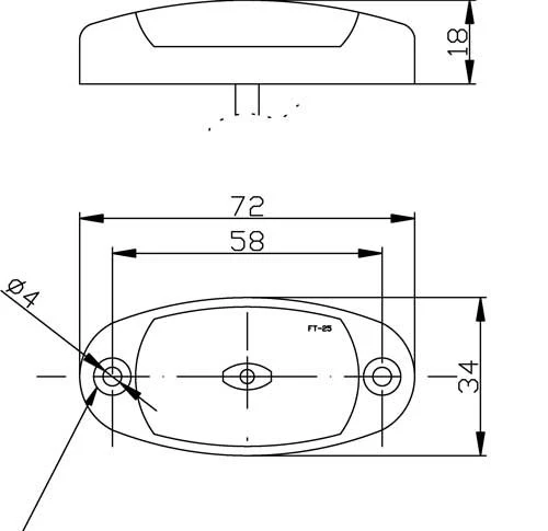 LED-Markierungsleuchte Oval