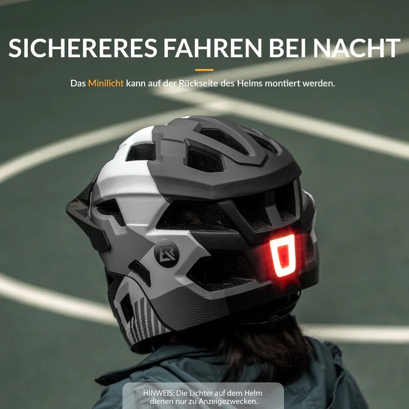 ROCKBROS Kinderhelm BMX MTB Helm mit Abnehmbarem Kinnschutz und Krempe