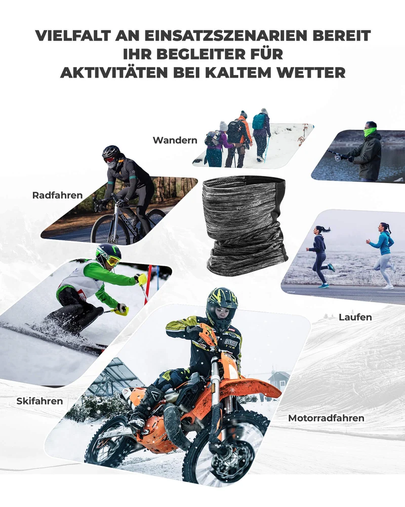 ROCKBROS Winter Halbe Balaclavas Multifunktion Atmungsaktiv Gesichtsbedeckung