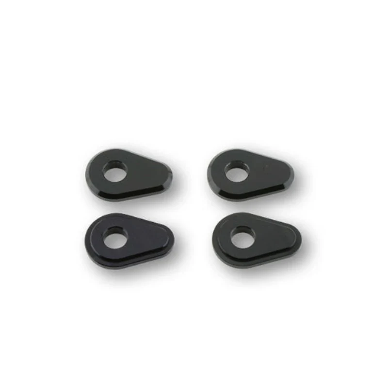 Blinker Adapterplatten Highsider Yamaha M10, Schwarz, Alu, 38x26 mm