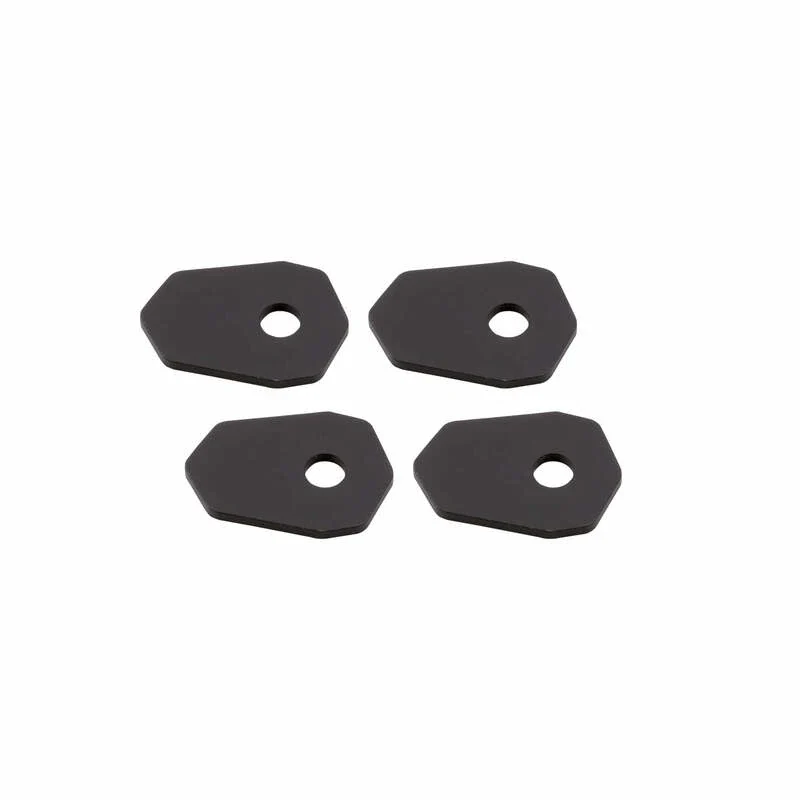 Blinker Adapterplatten Highsider Suzuki M8, Schwarz, Alu, 43x31 mm