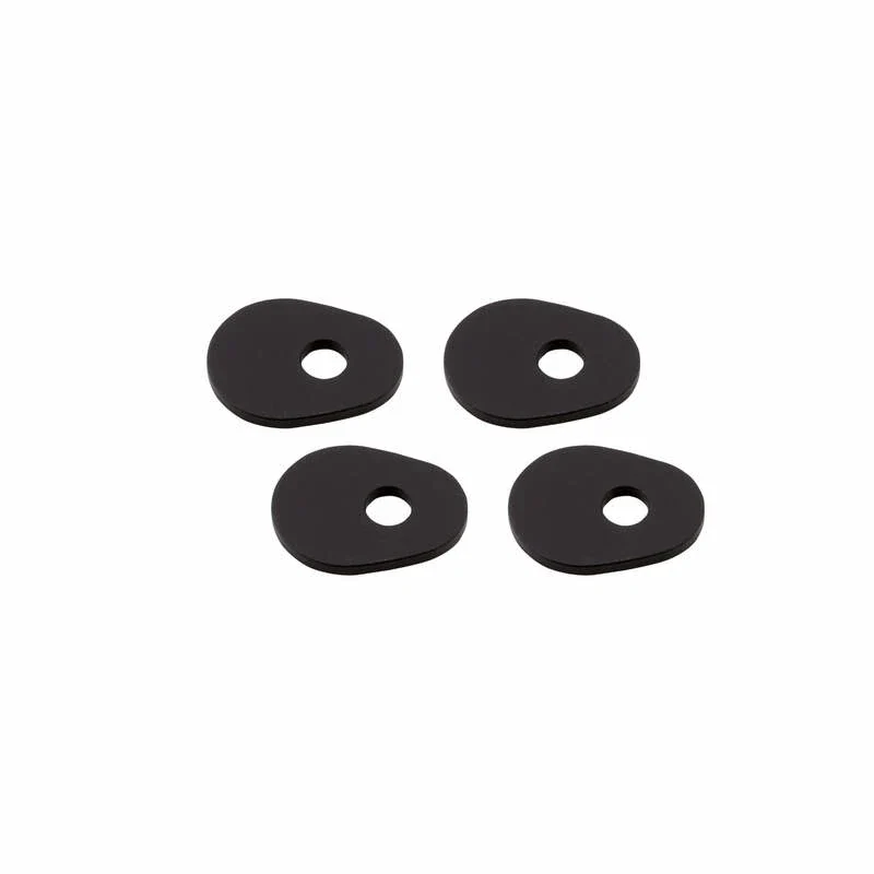 Blinker Adapterplatten Highsider Triumph M8, Schwarz, Alu, 36x28 mm
