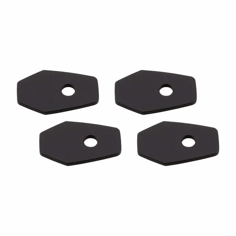 Blinker Adapterplatten Highsider Suzuki M8, Schwarz, Alu, 51x33 mm