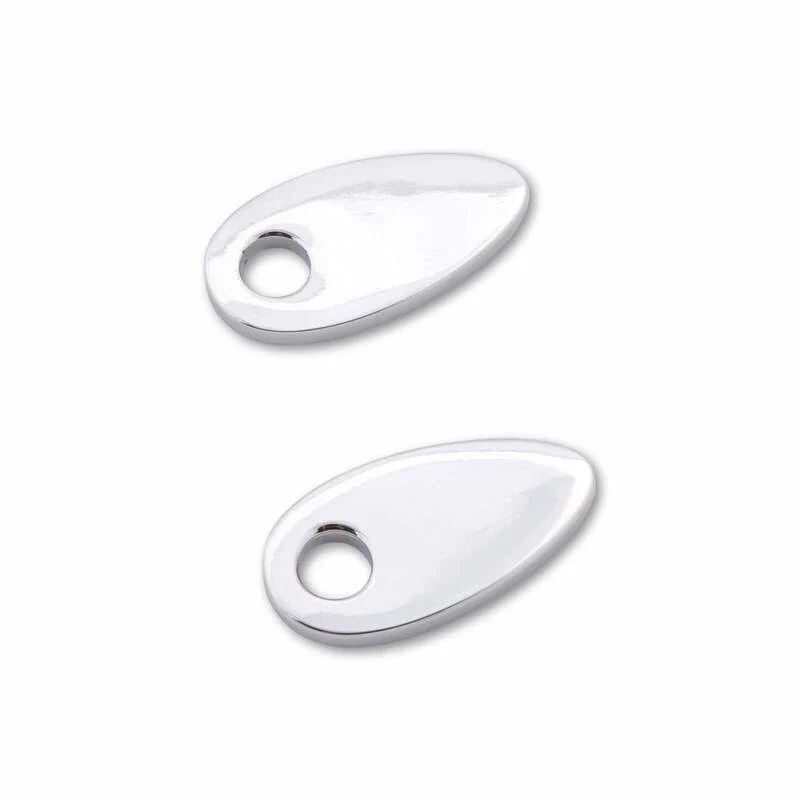Blinker Adapterplatten Highsider HD M8, Chrom, Alu, 41x21 mm