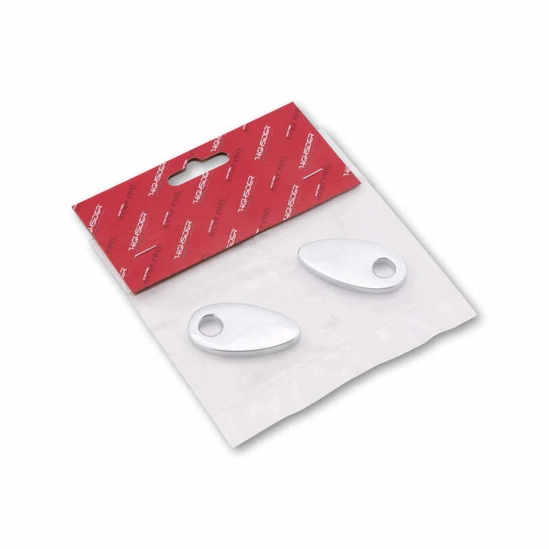 Blinker Adapterplatten Highsider HD M8, Chrom, Alu, 41x21 mm