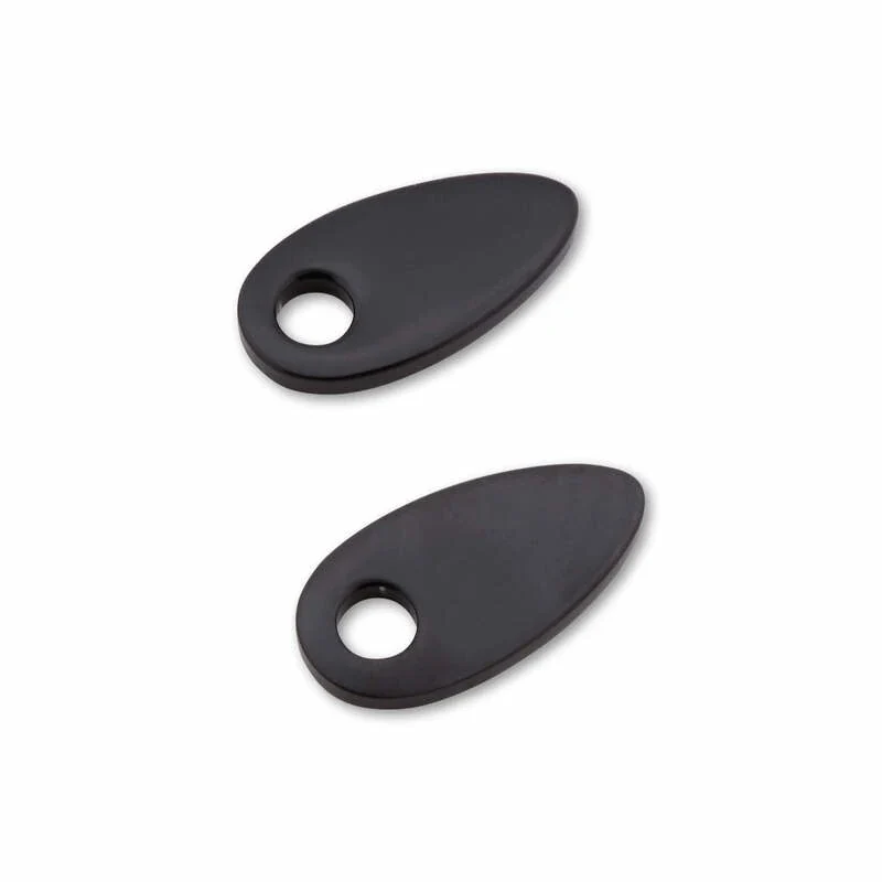 Blinker Adapterplatten Highsider HD M8, Schwarz, Alu, 41x21 mm