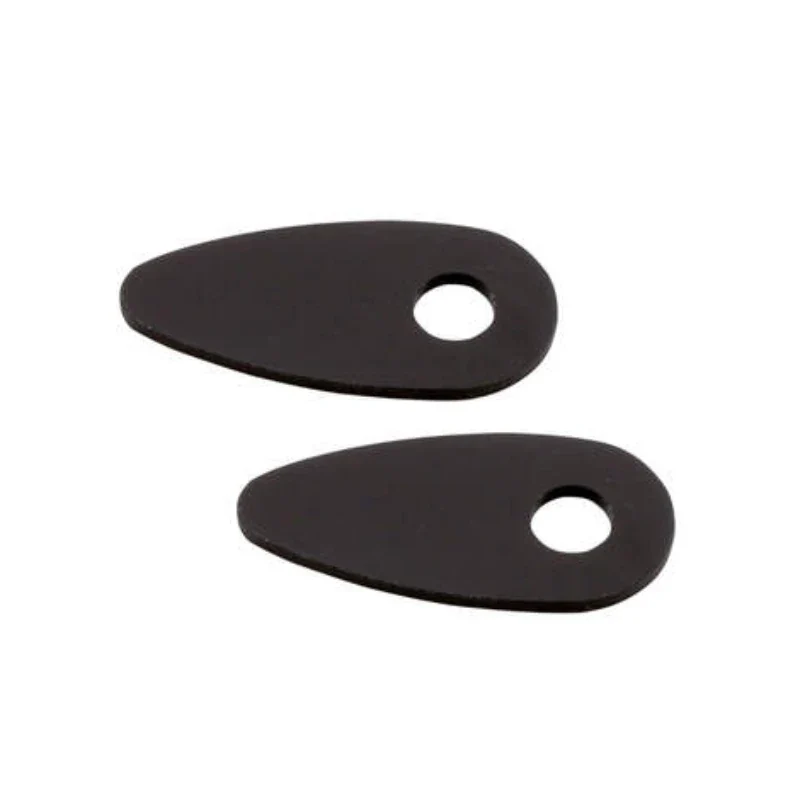 Blinker Adapterplatten Highsider M8, Schwarz, Alu, 46,5x22 mm