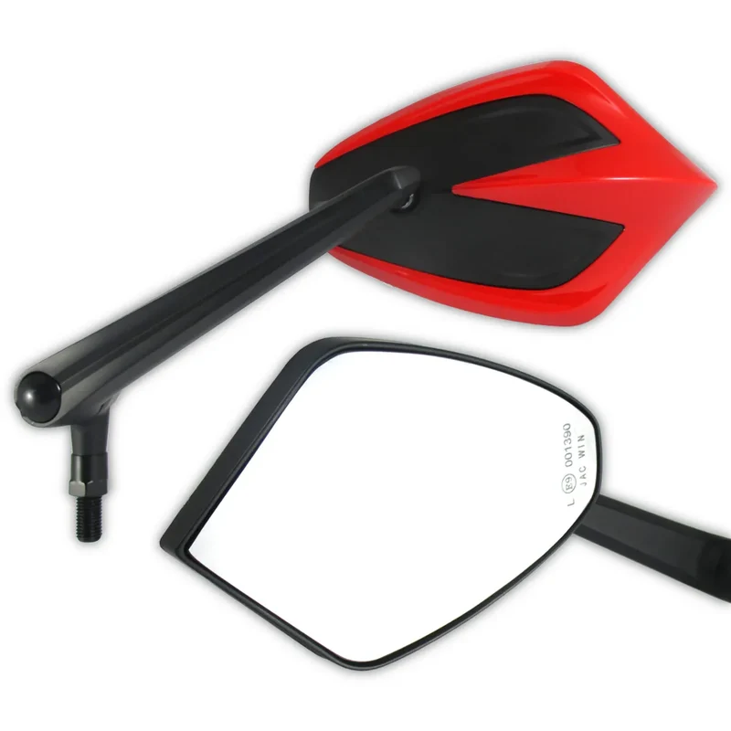 Lenkerspiegel Paar Move schwarz, Alu / ABS, E-geprüft, M10x1.25 & HD Adapter