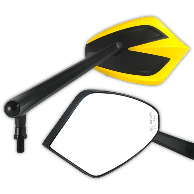 Lenkerspiegel Paar Move schwarz, Alu / ABS, E-geprüft, M10x1.25 & HD Adapter