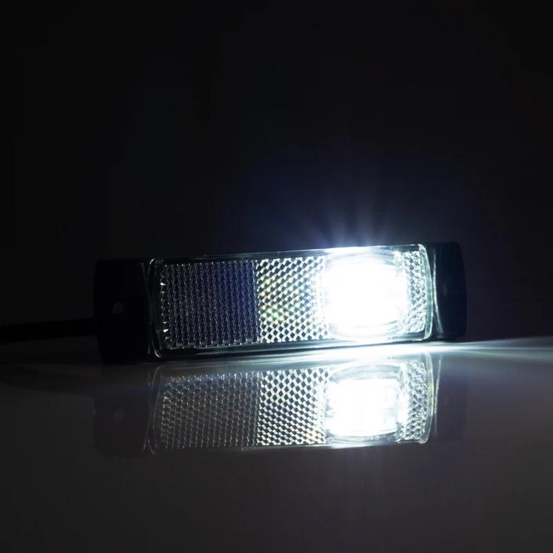 LED-Markierungsleuchte mit Reflektor: Weiß, Rot oder Bernstein