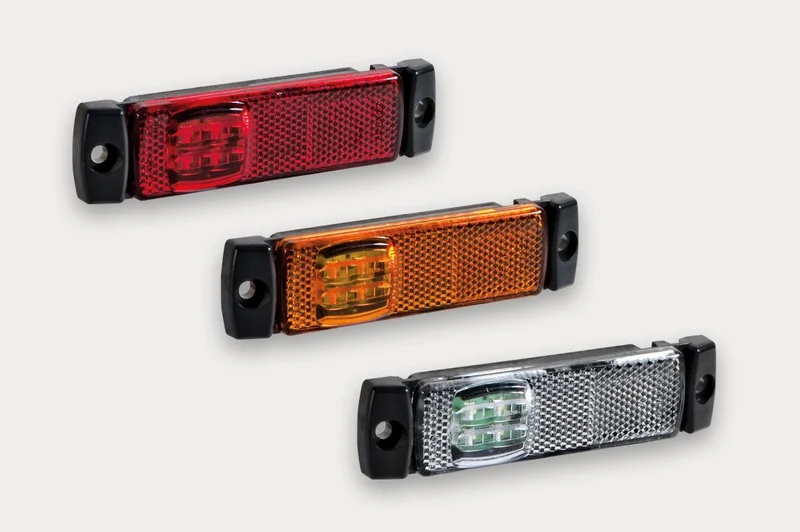 LED-Markierungsleuchte mit Reflektor: Weiß, Rot oder Bernstein