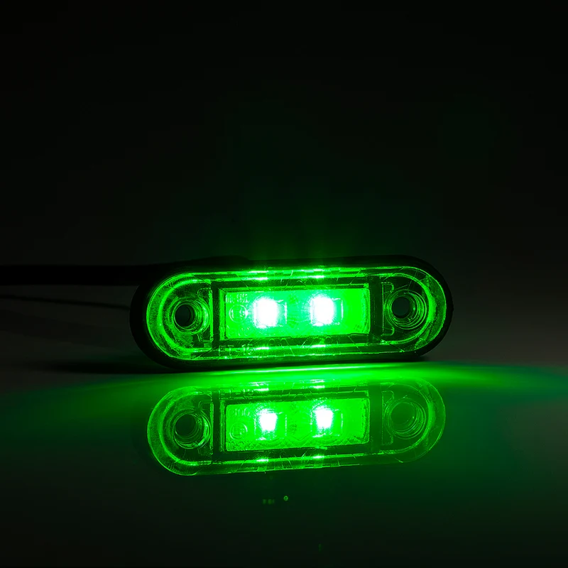 Einbaufertige LED-Positionsleuchte in Rot, Weiß, Gelb, Blau und Grün