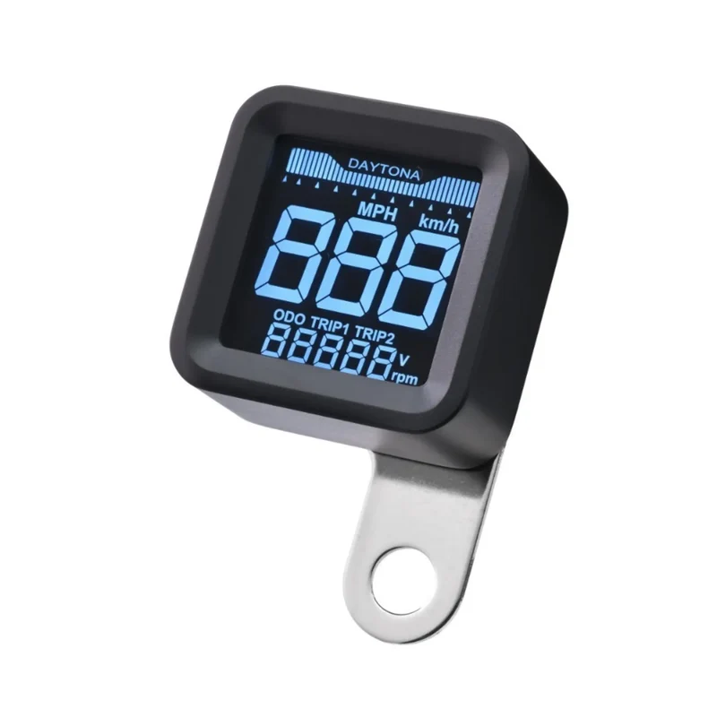 Digitaler LCD Tachometer Daytona Cube mit Drehzahlmesser, E-geprüft, 50x50x25 mm