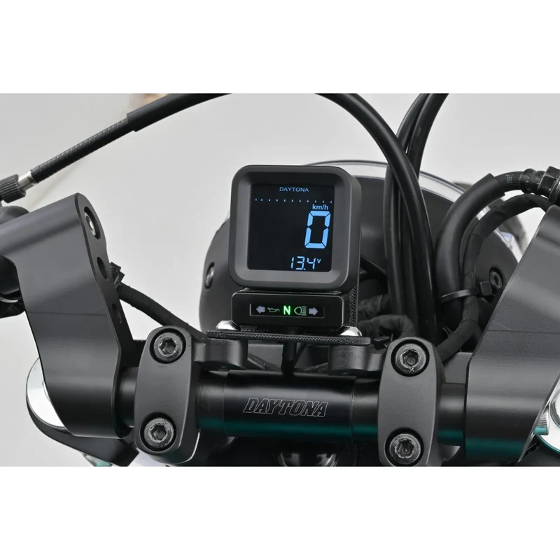 Digitaler LCD Tachometer Daytona Cube mit Drehzahlmesser, E-geprüft, 50x50x25 mm