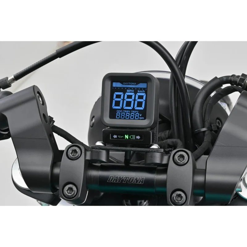 Digitaler LCD Tachometer Daytona Cube mit Drehzahlmesser, E-geprüft, 50x50x25 mm