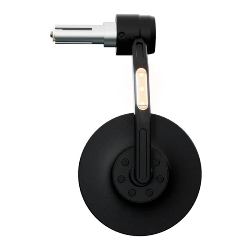 Lenkerendenspiegel mit LED-Blinker Highsider Pro Conero Black Edition, E-geprüft