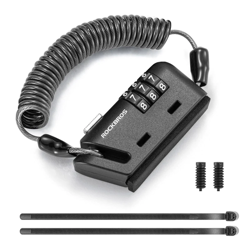 ROCKBROS Helm schloss 150 cm Zahlenschloss 3-stellig Zahlencode