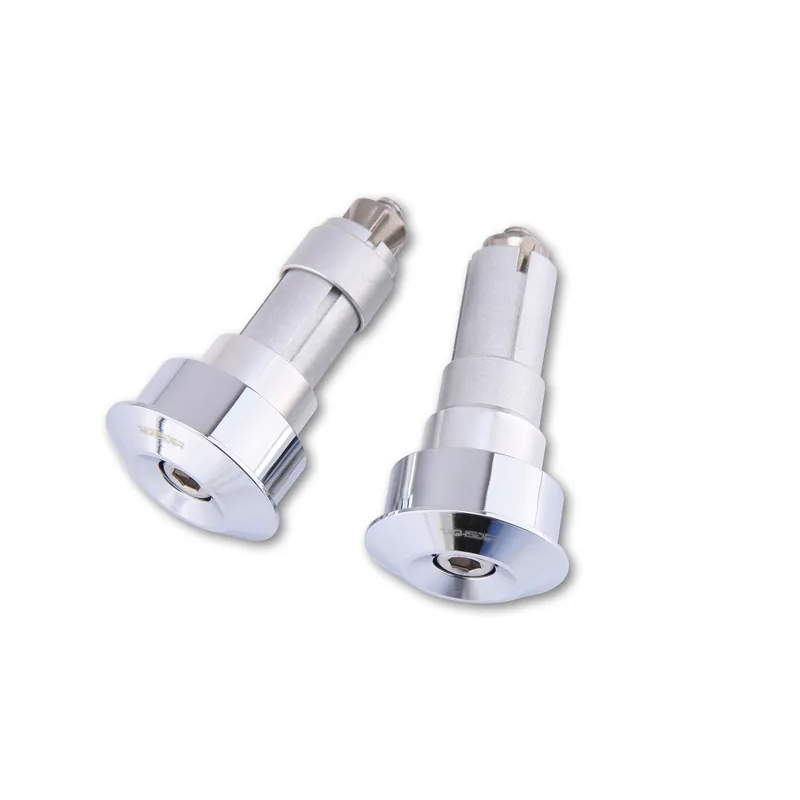 Lenkerenden Highsider Dot mit Spiegelaufnahme, Chrom, Klemmung 12-22 mm