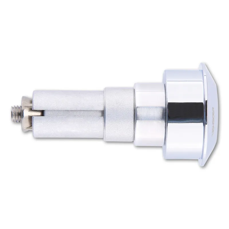 Lenkerenden Highsider Dot mit Spiegelaufnahme, Chrom, Klemmung 12-22 mm