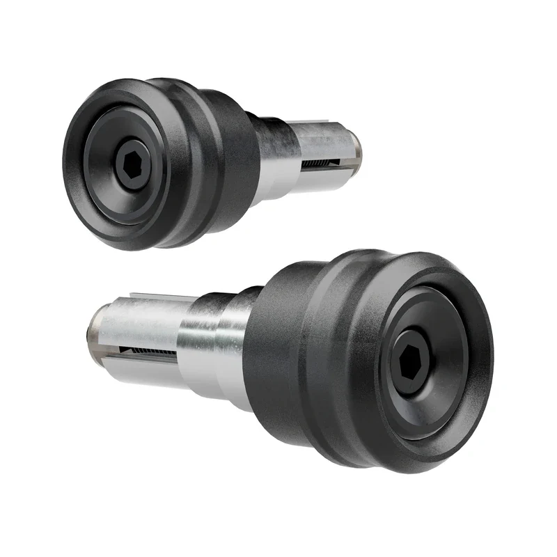Lenkerenden Highsider Pace-LS mit Spiegelaufnahme, Schwarz, Klemmung 12-22 mm