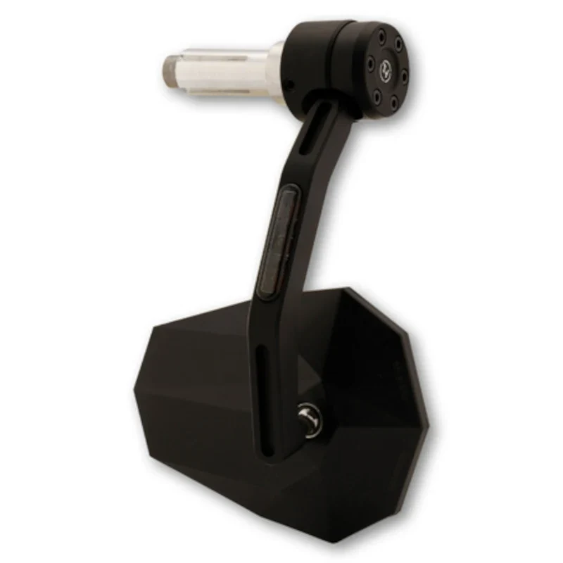 Lenkerendenspiegel mit LED-Blinker Highsider Pro Stealth-X7 schwarz, E-geprüft