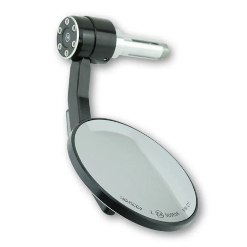 Lenkerendenspiegel mit LED-Blinker Highsider Pro Conero schwarz, E-geprüft