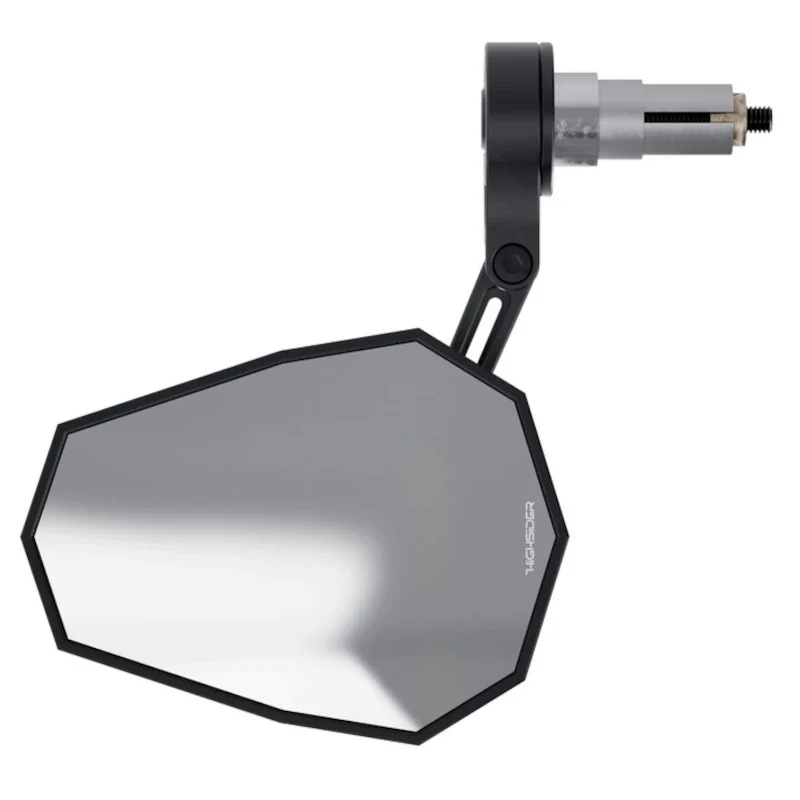 Lenkerendenspiegel Highsider Pro Stealth-X5 Evo-Short, Schwarz, Ø 12-22 mm