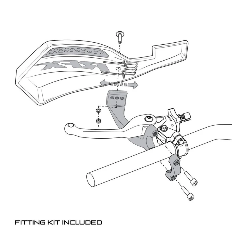 Handprotektoren Satz RFX Serie 1, Universal, inkl. Montagesatz