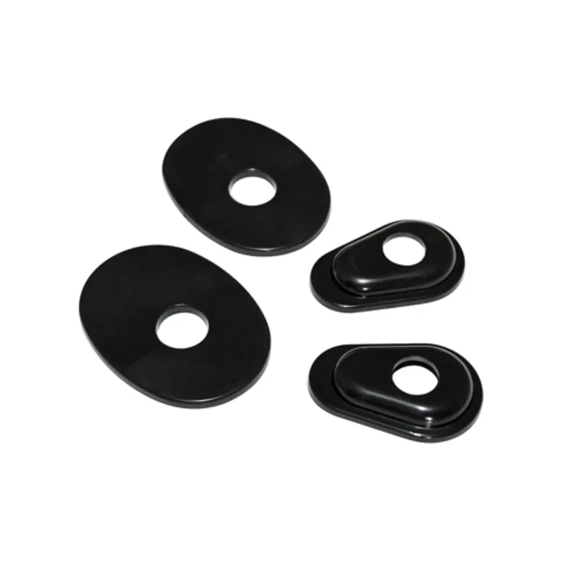 Blinker Adapterplatten Highsider Yamaha M10, Schwarz, ABS, 49x36 mm