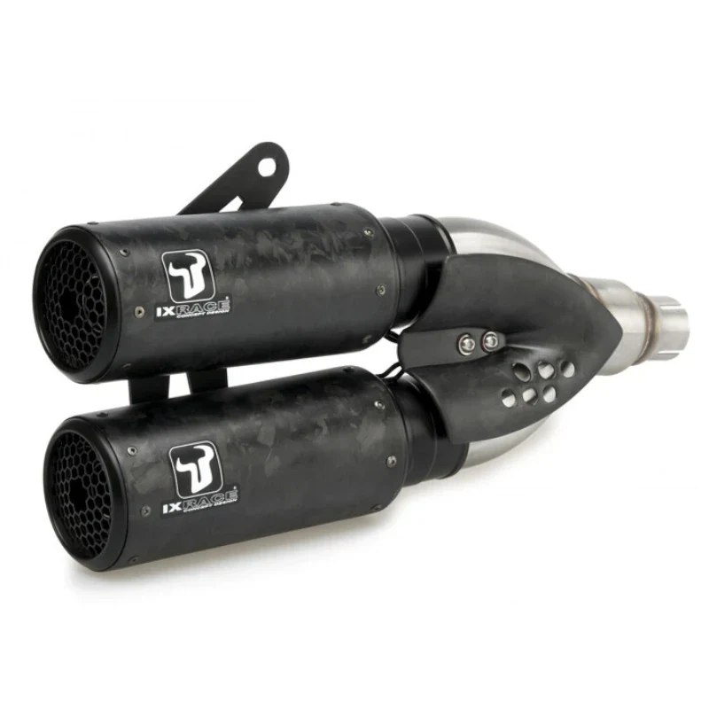 Komplettanlage IXRACE DCX2 Edelstahl Carbon – Yamaha MT-07 2014-2020