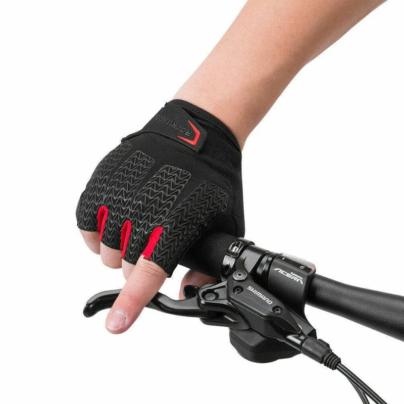 ROCKBROS Fahrrad Handschuhe Damen Herren Halbfinger Fahrradhandschuhe