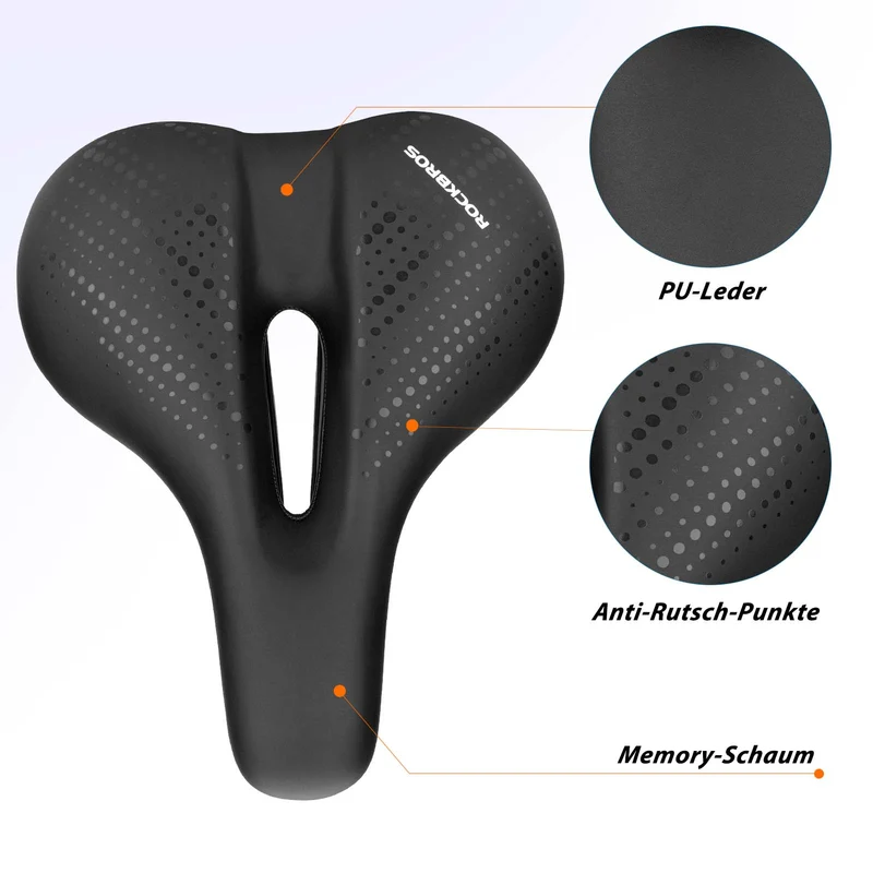 ROCKBROS Fahrradsattel aus Atmungsaktiv hohler Memory Foam