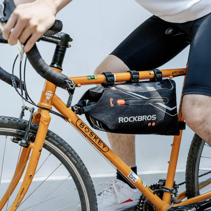ROCKBROS Fahrrad Rahmentasche wasserdichte Dreiecktasche 3,5L Schwarz