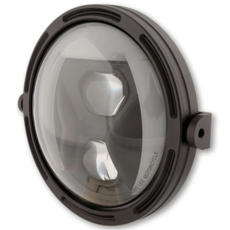 LED-Scheinwerfer Highsider Frame-R1 Typ 8 schwarz, Ø 200 mm, Seitlich, E-geprüft