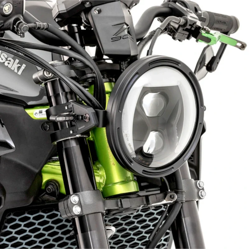 LED-Scheinwerfer Highsider Frame-R1 Typ 8 schwarz, Ø 200 mm, Seitlich, E-geprüft