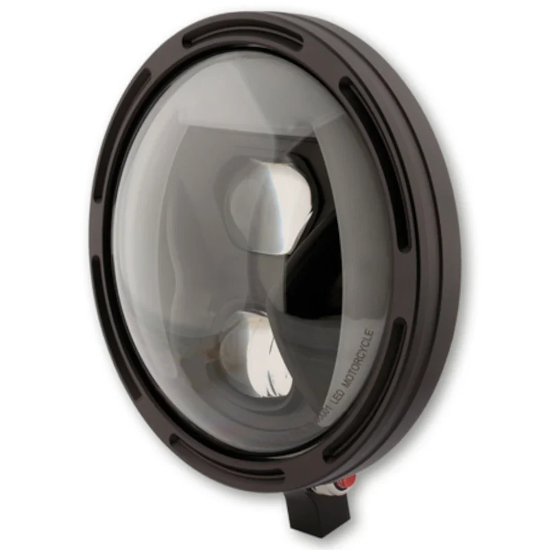 LED-Scheinwerfer Highsider Frame-R1 Typ 8 schwarz, Ø 200 mm, Unten, E-geprüft
