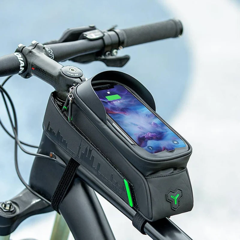 ROCKBROS Fahrrad Oberrohrtasche Wasserdicht Handytasche mit Touchscreen