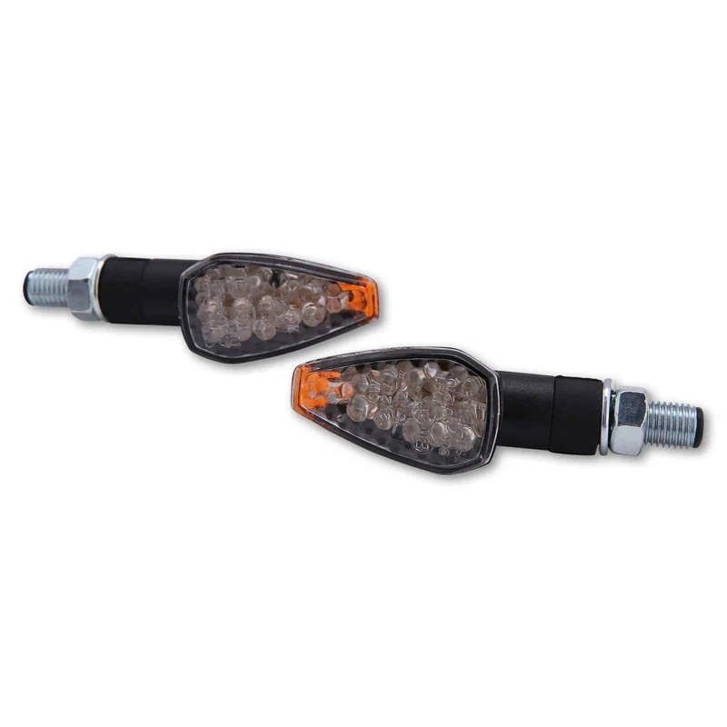 LED-Blinker Paar Highsider Smart Peak, Schwarz, Klar, M10, E-geprüft, 12V/2W