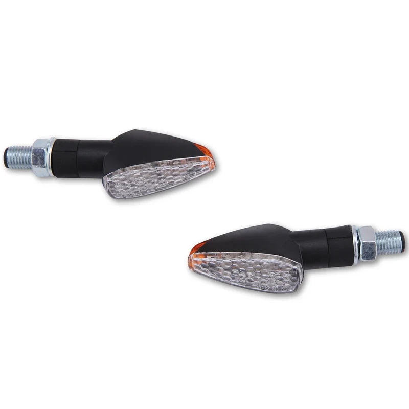 LED-Blinker Paar Highsider Smart Peak, Schwarz, Klar, M10, E-geprüft, 12V/2W