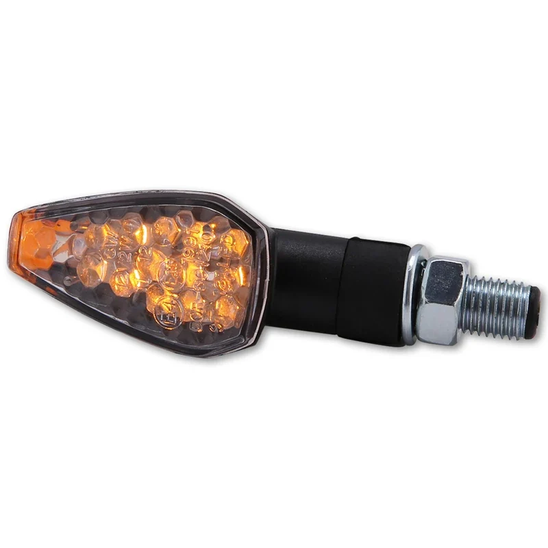 LED-Blinker Paar Highsider Smart Peak, Schwarz, Klar, M10, E-geprüft, 12V/2W