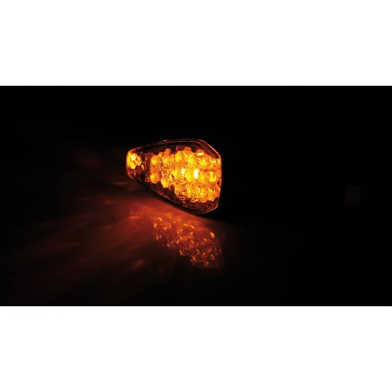 LED-Blinker Paar Highsider Smart Peak, Schwarz, Klar, M10, E-geprüft, 12V/2W
