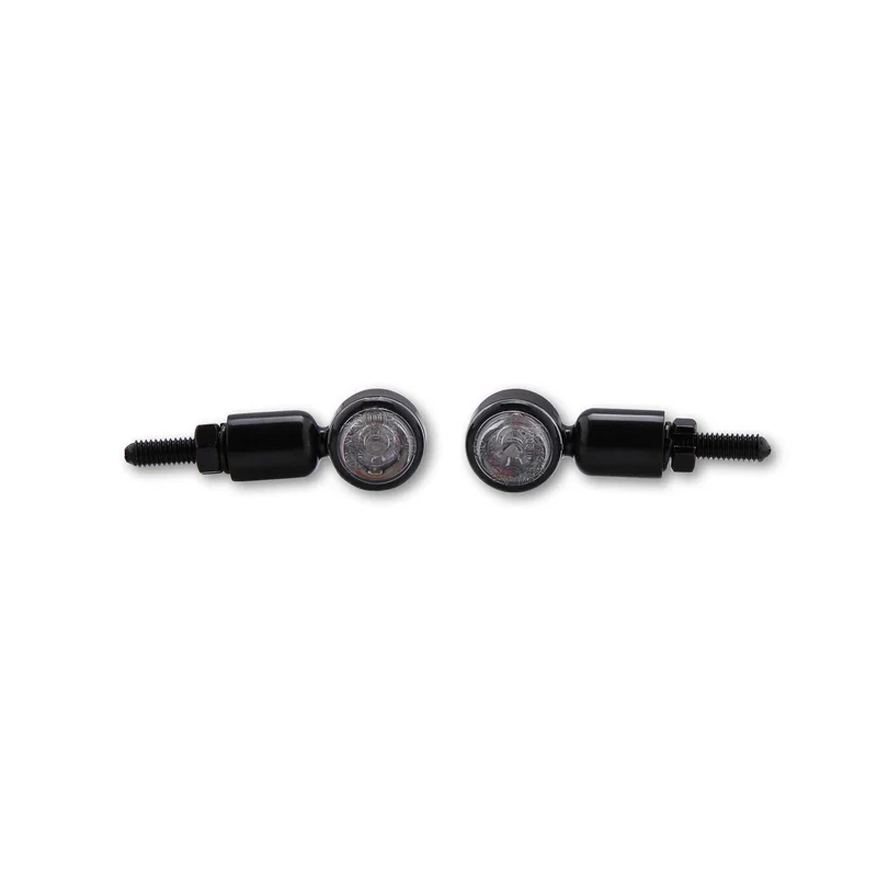 LED-Blinker Paar Highsider Smart MC-1 schwarz, Klar, M6, E-geprüft, 12V/1,1W