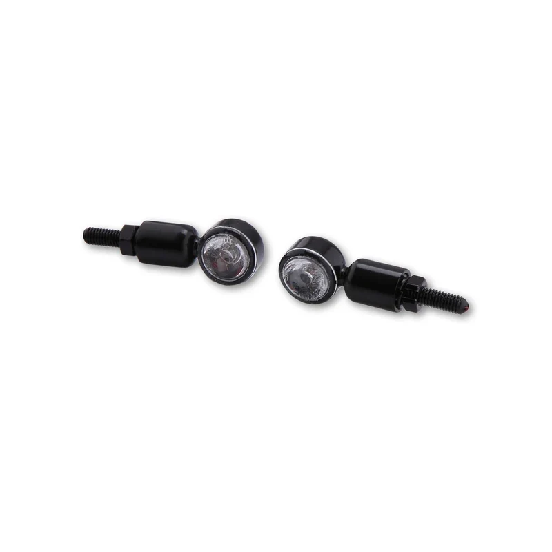 LED-Blinker Paar Highsider Smart MC-1 schwarz, Klar, M6, E-geprüft, 12V/1,1W