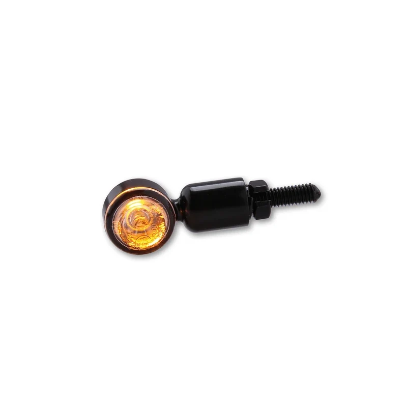 LED-Blinker Paar Highsider Smart MC-1 schwarz, Klar, M6, E-geprüft, 12V/1,1W
