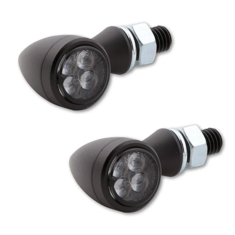 LED-Blinker Paar Highsider Smart Sixteen-Bullet, Getönt, M8, E-geprüft, 12V/11W