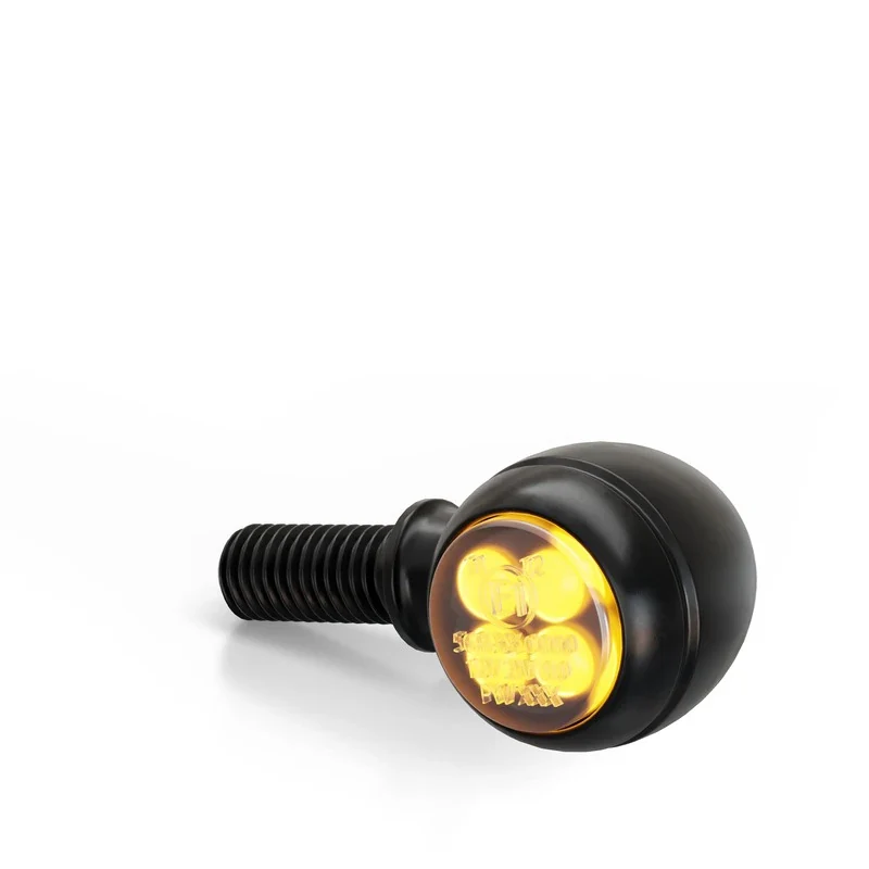 LED-Blinker Paar Highsider Circula-S schwarz, Getönt, M8, E-geprüft, 12V/2W